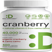 Deal Supplement Cranberry Pills 40,000Mg per Serving with Camu Camu (Natural Vit