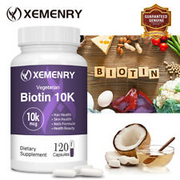 Biotin 10000mcg -Max Strength,Hair Skin & Nails Health,Energy Metabolism Support