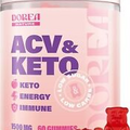 Keto + ACV Gummies 1500mg - Low-Sugar & Low-Carbs With Mother - 60 Ct.