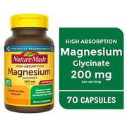 Made Magnesium Glycinate 200 mg Per Serving Capsules,Dietary Supplement,70 Count