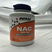 Now Foods NAC-Acetyl Cysteine 600 mg, 100 Veg Capsules Exp 6/28