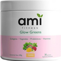 Ami Fitness Glow Greens Green Powder with Collagen- 30Ct (Mango)