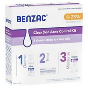 Benzac Clear Skin Acne Control Kit Cleanse  Moisturize & Protect OzHealthExperts