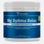 Medlab Mg Optima Relax 300g Lemon Lime Supports Natural Metabolic ozhealthexpert