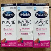 3 Pedialyte W/ Immune Support Electrolytes Mixed Berry 6 Ct Zin Vit C Exp 5-6/24