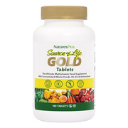 NaturesPlus Source of Life Gold Tablets - Whole Food Multivitamin for Men and Women, Energy Booster, Immune Support - Vegetarian, Gluten Free - 180 Tablets