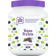 The Good Guru Vegan Protein Powder Blend | Contains Organic Turmeric | Organic Plant Protein Powders | Lactose Free | Dairy Free Shake in Vanilla, Strawberry, Wild Berries & Coconut (Wild Berries)