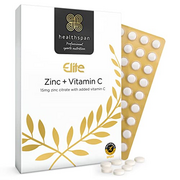 Healthspan Elite Zinc & Vitamin C (6 months’ supply) | 15mg Zinc & 80mg Vitamin C to support your immune health | All Blacks Official Partner | Easy swallow tablets | Informed Sport Accredited | Vegan