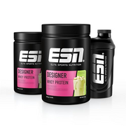 ESN Designer Whey Protein Powder, White Chocolate Pistachio, 2 x 908 g, 4 lbs, 60 Servings - Free Shaker - Made in Germany, Laboratory Tested
