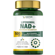 Liposomal NAD+ 500mg Supplements, Nicotinamide for Cellular Repair & Energy Metabolism Anti-Aging & Antioxidant 120 Count (Pack of 1)