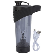 800 Ml Electric Shaker Bottle Leakproof Water Bottle Pocket USB Rechargeable Automatic Shaker Bottle for Gym, Black