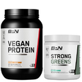BARE PERFORMANCE NUTRITION BPN Vegan Oatmeal Cookie Protein + Strong Greens Sweet Mint Bundle