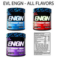 EVL ENGN Hardcore Fat Burning Pre Workout Energy Drink Mix | Choose Flavor