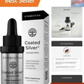 Colloidal Silver Liquid Supplement with Coated Silver, 20,000 PPM Mineral Con...