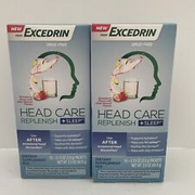 Excedrin Head Care Replenish+Sleep 16 packs per box Exp Feb  2025 Lot of 2 Boxes