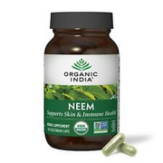 Organic India Neem 60 Capsules Bottle - Support Skin & Immune System