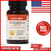 NatureWise Vitamin E 400 IU Softgels (180mg DL-Alpha) - Dairy Free, Gluten Free