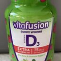 Vitafusion D3 Extra Strength 75 mcg per serv, 120 Gummies Strawberry EXP 08/2024