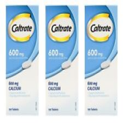 3x 100 Tabs Caltrate Blue 600mg Calcium Helps Strong Bones Prevents Osteoporosis