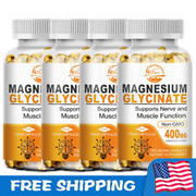 Magnesium Glycinate Capsules High Strength 400mg Stress & Anxiety Relief 120PCS