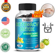 Keto + ACV Detox Slimming Capsules 20,000mg Apple Cider Vinegar ACV Weight Loss