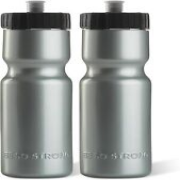 50 Strong Sports Water Bottle | Reusable Squeeze Bottles | 22 Silver