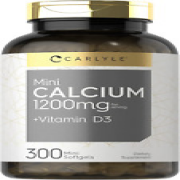 Calcium with D3 | 1200Mg | 300 Mini Softgels Non-Gmo and Gluten Free Supplement