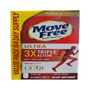 Schiff Move Free Ultra Triple Action Dietary Supplement 64 Coated Tablets NEW
