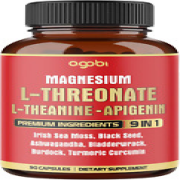 Agobi Magnesium L-Threonate Capsules Blend W L-Theanine, Apigenin & Energy Suppo