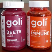 GOLI NUTRITION BEETS CARDIO & TRIPLE ACTION IMMUNE (60 GUMMIES EA) NEW & SEALED