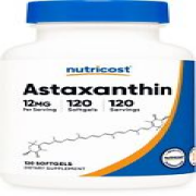 Nutricost Astaxanthin 12mg, 120 Softgels - Gluten Free & Non-GMO