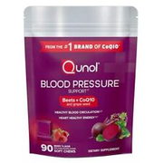 Qunol Beets Chews for Blood Pressure Support 3 in 1 Beets + CoQ10 + Grape See...