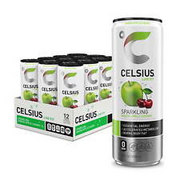 CELSIUS Sparkling Green Apple Cherry, Functional Essential Energy Drink