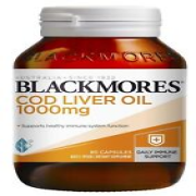 2 × Blackmores Cod Liver Oil 1000mg Supports Healthy Immune System 80 Capsules o