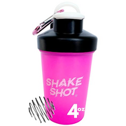 Shake Shot - Pink - 5 oz Small Shaker Bottle for Small Scoop Supplements and Storage, Pre Workout Bottle Shaker, Portable Bottle Blender for On The Go Use
