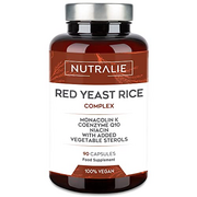 RED Yeast Rice Complex - Cholesterol Lowering Supplement - Monacolin K 2,9mg & Q10 30mg - Red Yeast Extract Gluten Free - 90 Vegan Capsules Nutralie