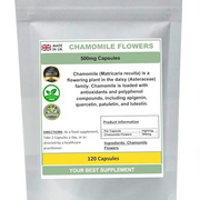 Chamomile Flowers Capsules 100% Natural (Pure no additives) (120)