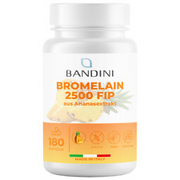 Bandini® Bromelain 180 Kapseln, Natürlicher Ananas Extrakt, Hochdosiert, Vegan
