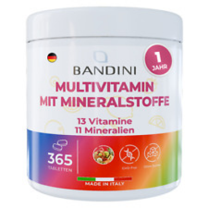 Bandini® Multivitamin 365 hochdosierte Komplex-Tabletten, Premium-Rohstoffe