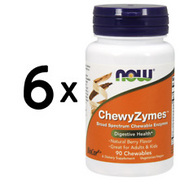 (540 g, 182,01 EUR/1Kg) 6 x (NOW Foods ChewyZymes - 90 chewables)