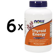 (1080 g, 149,12 EUR/1Kg) 6 x (NOW Foods Thyroid Energy - 180 vcaps)