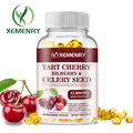 Tart Cherry Bilberry & Celery - Sleep, Muscle & Joint Support, Uric Acid Cleanse