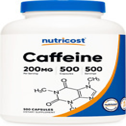 Nutricost Caffeine Pills 500 Capsules 500 Servings 200mg Per Serving