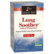 Bravo Tea Lung Soother Herbal Supplement Naturally Caffeine Free Tea Bags 20 Ct
