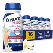 Ensure Plus Nutrition Vanilla Shake 8 fl.oz. 16 pk~27 Vitamins & 16g Protein