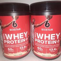2 SixStar 100% Whey Protein Plus, Vanilla Cream, 1.81 lbs, 60g Protein, 12/2025