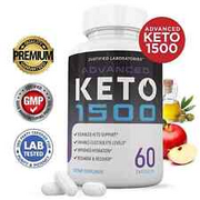 Advanced Keto 1500 Keto ACV Pills 1275MG New Improved Formula 60 Capsules