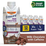 Max Protein Nutrition Shake, Milk Chocolate with Caffeine, 11 fl oz, 12 Count