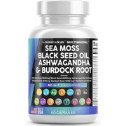 MultiMineral Sea Moss 3000mg Black Seed Oil 2000mg Ashwagandha