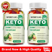 Keto BHB Gummies Ketone Advanced Weight Loss Fat Burner For Men Women 2x60 Gummy